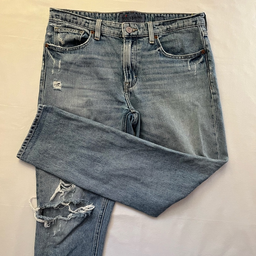 Distressed Lucky Brand Boyfriend Jeans